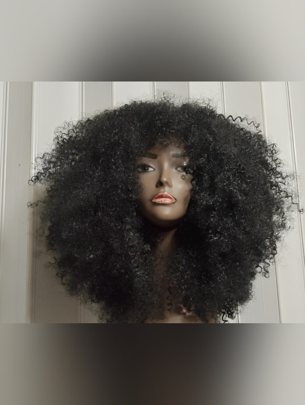Curly Afro kinky Wig - Black - Picture 5 of 9